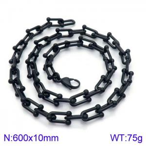 Stainless Steel Black-plating Necklace - KN113936-KFC