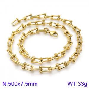 SS Gold-Plating Necklace - KN113938-KFC