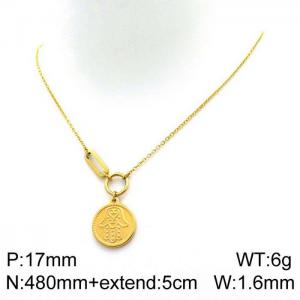 SS Gold-Plating Necklace - KN114089-Z