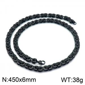Stainless Steel Black-plating Necklace - KN114141-Z