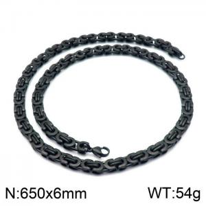 Stainless Steel Black-plating Necklace - KN114145-Z