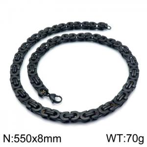 Stainless Steel Black-plating Necklace - KN114178-Z