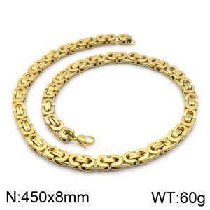 SS Gold-Plating Necklace - KN114183-Z