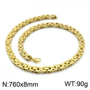 SS Gold-Plating Necklace - KN114189-Z