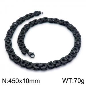 Stainless Steel Black-plating Necklace - KN114211-Z