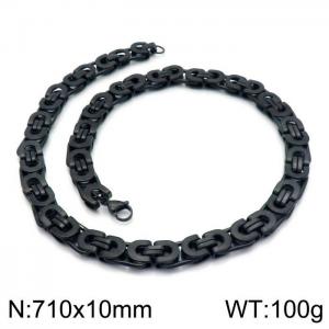 Stainless Steel Black-plating Necklace - KN114216-Z