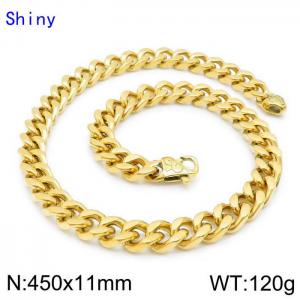 SS Gold-Plating Necklace - KN114225-Z
