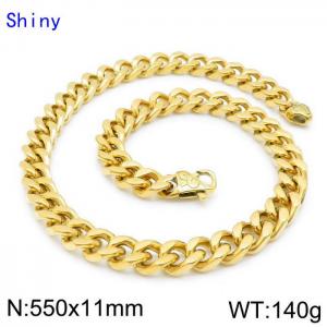 SS Gold-Plating Necklace - KN114227-Z