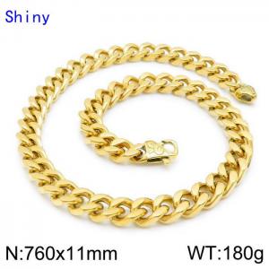 SS Gold-Plating Necklace - KN114231-Z