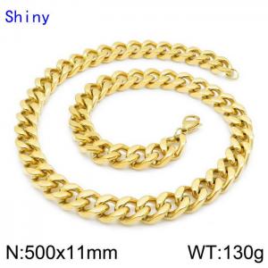 SS Gold-Plating Necklace - KN114247-Z