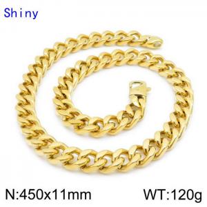 SS Gold-Plating Necklace - KN114267-Z