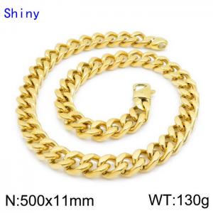 SS Gold-Plating Necklace - KN114268-Z