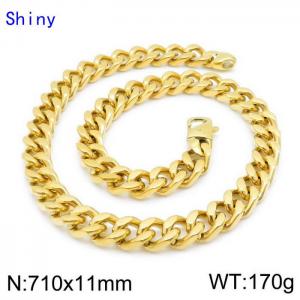 SS Gold-Plating Necklace - KN114272-Z