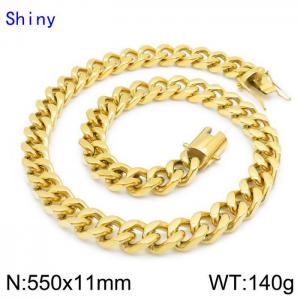 SS Gold-Plating Necklace - KN114283-Z