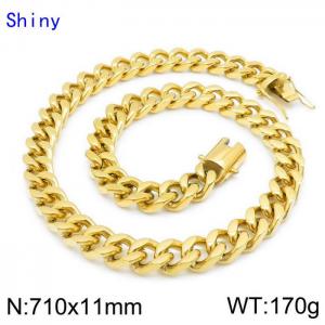 SS Gold-Plating Necklace - KN114286-Z