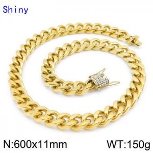 SS Gold-Plating Necklace - KN114305-Z