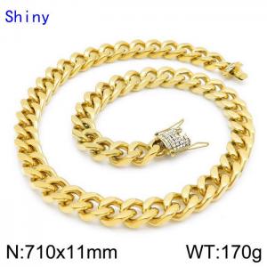 SS Gold-Plating Necklace - KN114307-Z