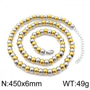 SS Gold-Plating Necklace - KN114414-Z