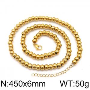 SS Gold-Plating Necklace - KN114415-Z