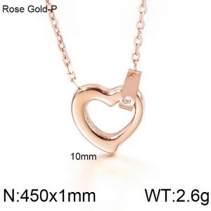 SS Rose Gold-Plating Necklace - KN115125-KFC