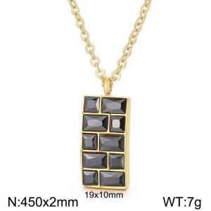 SS Gold-Plating Necklace - KN115141-Z