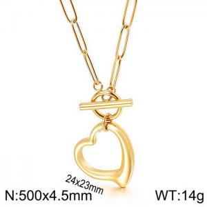 SS Gold-Plating Necklace - KN115152-Z