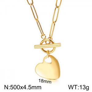 SS Gold-Plating Necklace - KN115155-Z