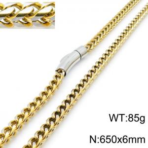 SS Gold-Plating Necklace - KN115191-KFC