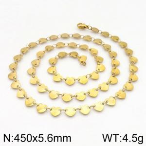 SS Gold-Plating Necklace - KN115351-Z