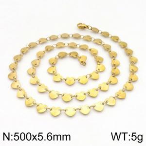 SS Gold-Plating Necklace - KN115352-Z