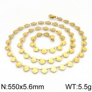 SS Gold-Plating Necklace - KN115353-Z