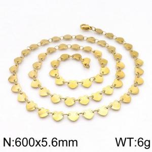 SS Gold-Plating Necklace - KN115354-Z
