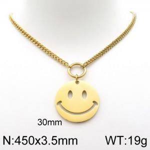 SS Gold-Plating Necklace - KN115365-Z