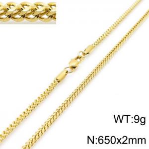 SS Gold-Plating Necklace - KN115430-K