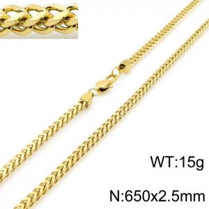 SS Gold-Plating Necklace - KN115432-K