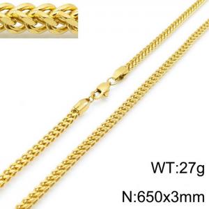 SS Gold-Plating Necklace - KN115434-K