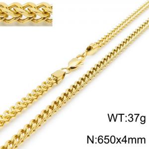SS Gold-Plating Necklace - KN115436-K