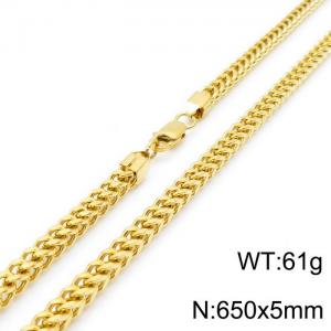 SS Gold-Plating Necklace - KN115438-K