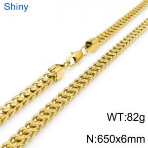 SS Gold-Plating Necklace - KN115440-K