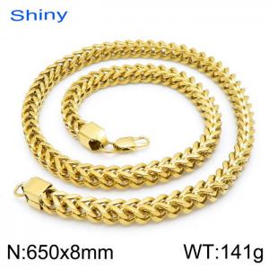 SS Gold-Plating Necklace - KN115442-K