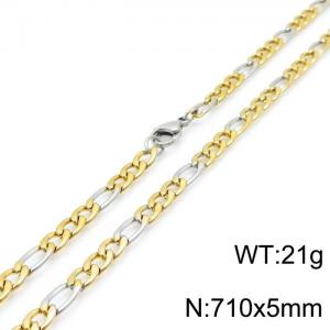 SS Gold-Plating Necklace - KN115449-Z