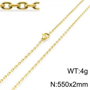 Staineless Steel Small Gold-plating Chain - KN115460-Z