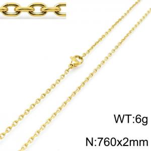 Staineless Steel Small Gold-plating Chain - KN115464-Z