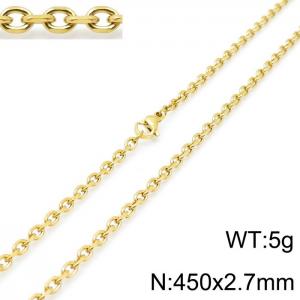 Staineless Steel Small Gold-plating Chain - KN115472-Z