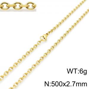 Staineless Steel Small Gold-plating Chain - KN115473-Z