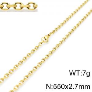 Staineless Steel Small Gold-plating Chain - KN115474-Z