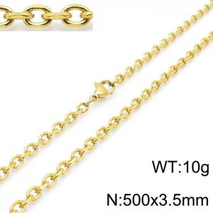 SS Gold-Plating Necklace - KN115487-Z