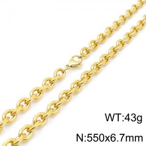 SS Gold-Plating Necklace - KN115530-Z