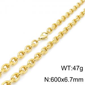 SS Gold-Plating Necklace - KN115531-Z