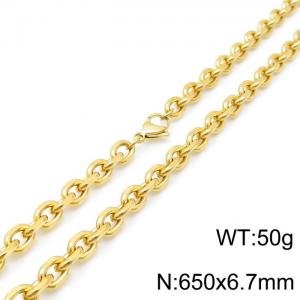 SS Gold-Plating Necklace - KN115532-Z